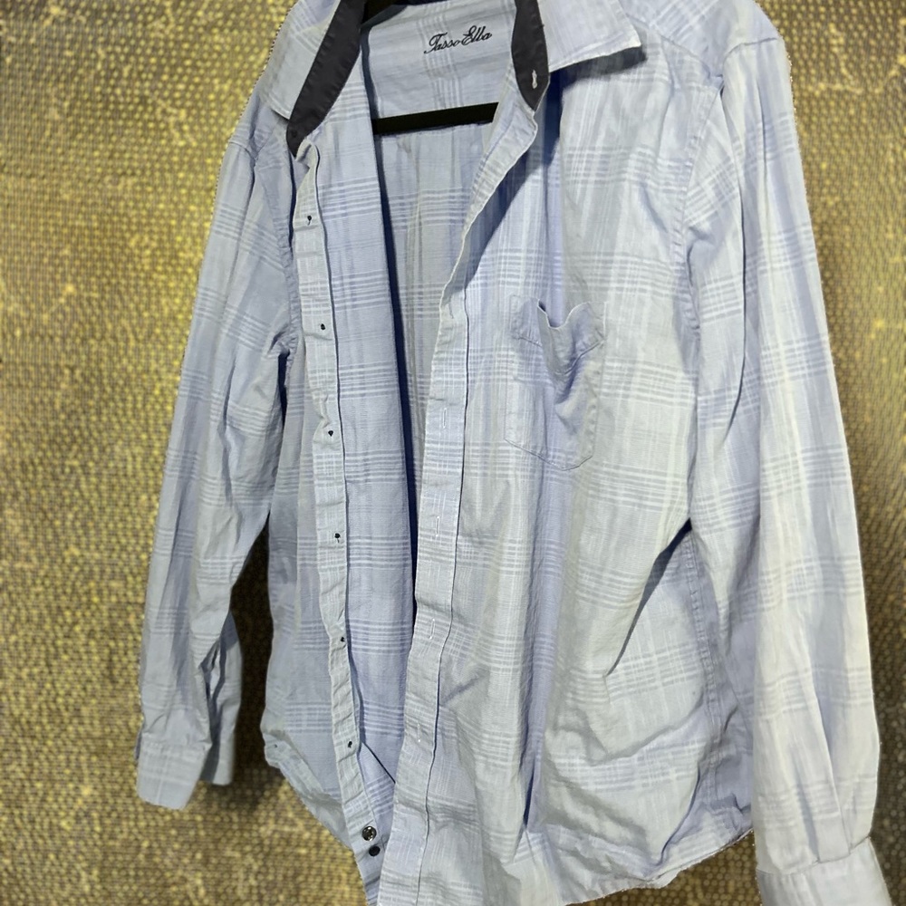 Tasso Elba Blue Lightweight Shirt Jacket